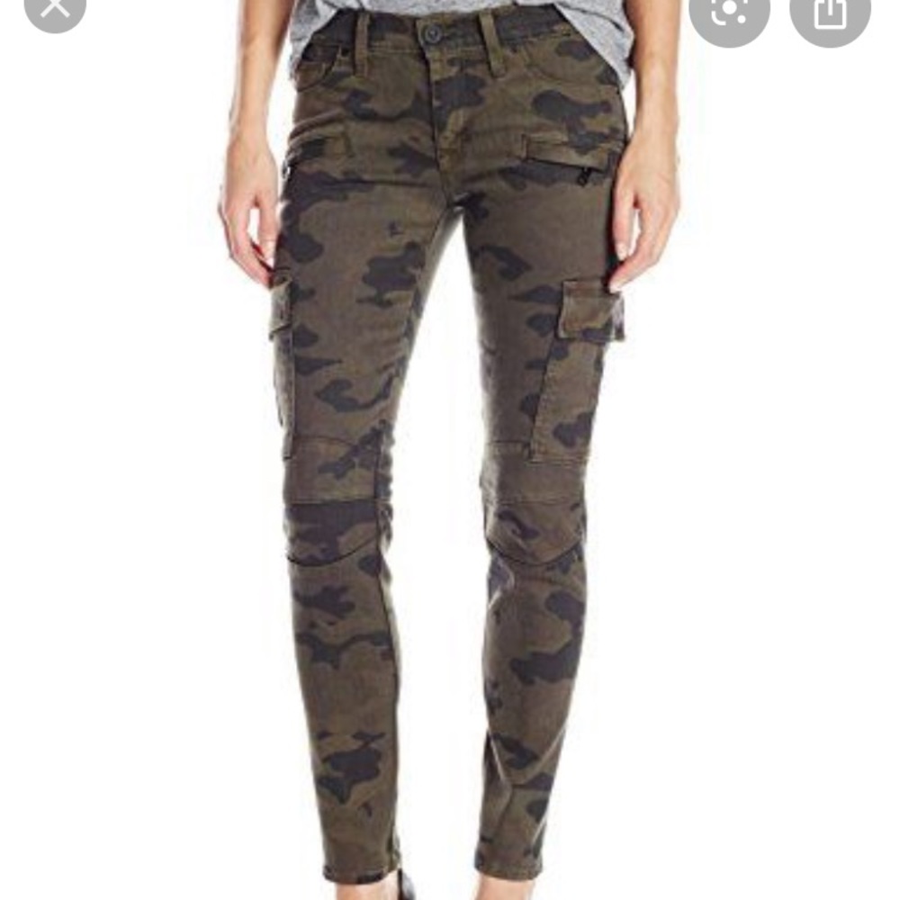 Hudson camo Moto style skinny jeans